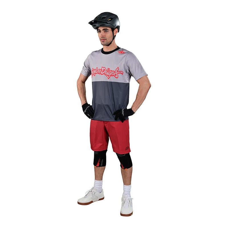 Polera Troy Lee Desing Flowline manga corta Scripter Charcoal - procircuit