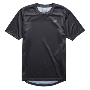 Polera Troy Lee Desing Flowline manga corta Solid Black juvenil - procircuit