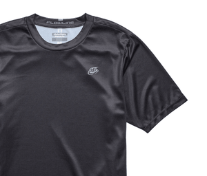Polera Troy Lee Desing Flowline manga corta Solid Black juvenil - procircuit