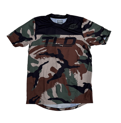 Polera Troy Lee Desing Flowline manga corta Yoked Camo Woodland - procircuit