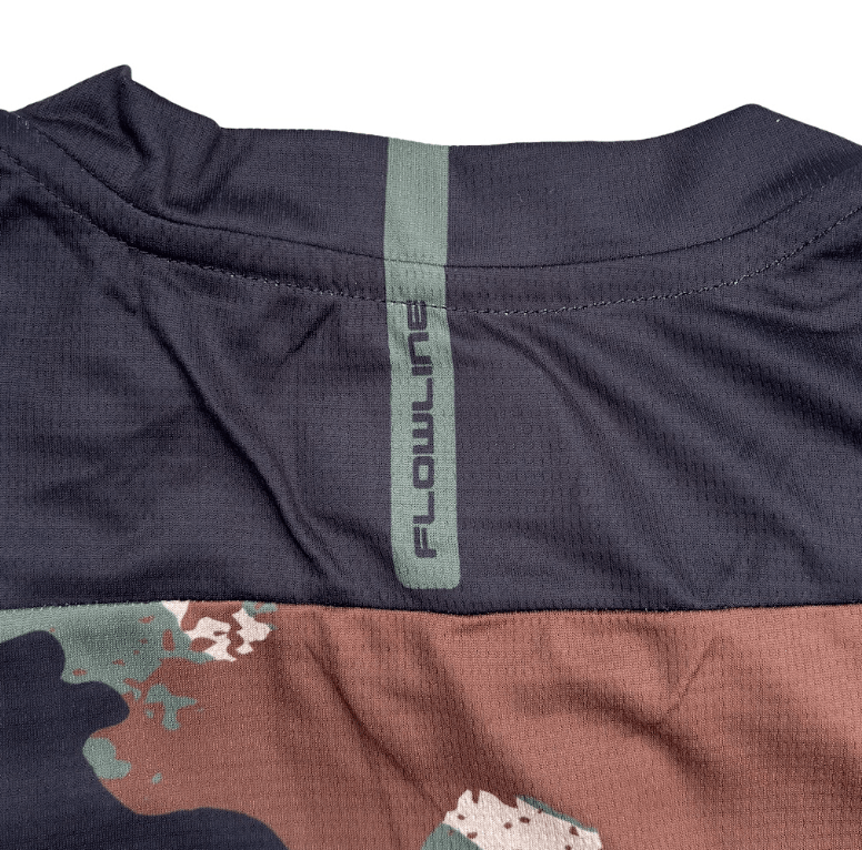 Polera Troy Lee Desing Flowline manga corta Yoked Camo Woodland - procircuit