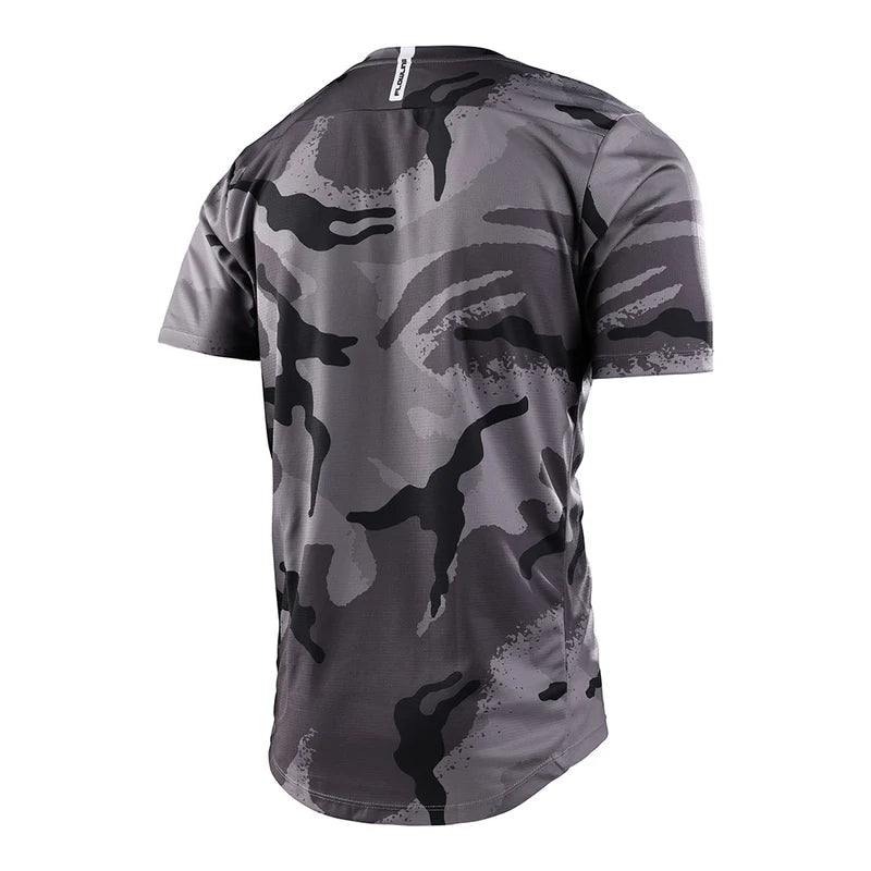 Polera Troy Lee Desing Flowlines manga corta Cams Carbon - procircuit