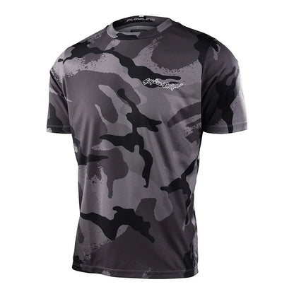Polera Troy Lee Desing Flowlines manga corta Cams Carbon - procircuit