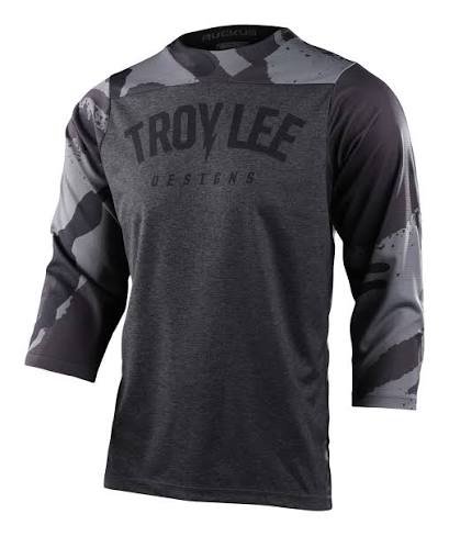 Polera Troy Lee Desing Ruckus Camber Camo Black Heather - procircuit