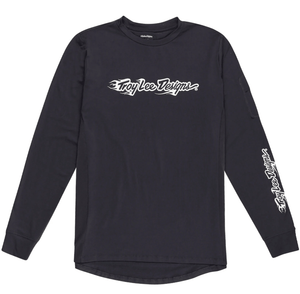 Polera Troy Lee Desing Ruckus Manga Larga Ride Tee Burn Out Carbon juvenil - procircuit