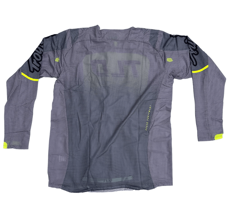 Polera Troy Lee Desing SE Pro Air manga larga Pulse Gray Flo Yellow - procircuit
