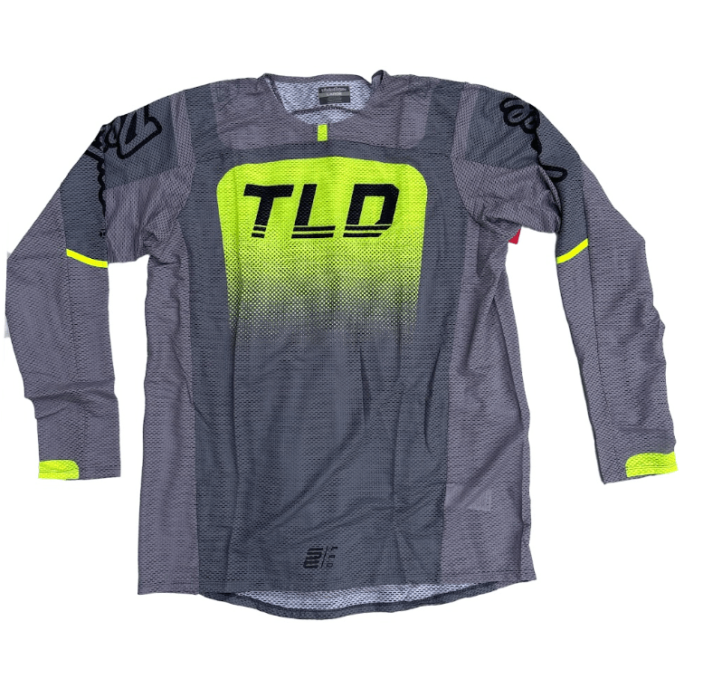 Polera Troy Lee Desing SE Pro Air manga larga Pulse Gray Flo Yellow - procircuit