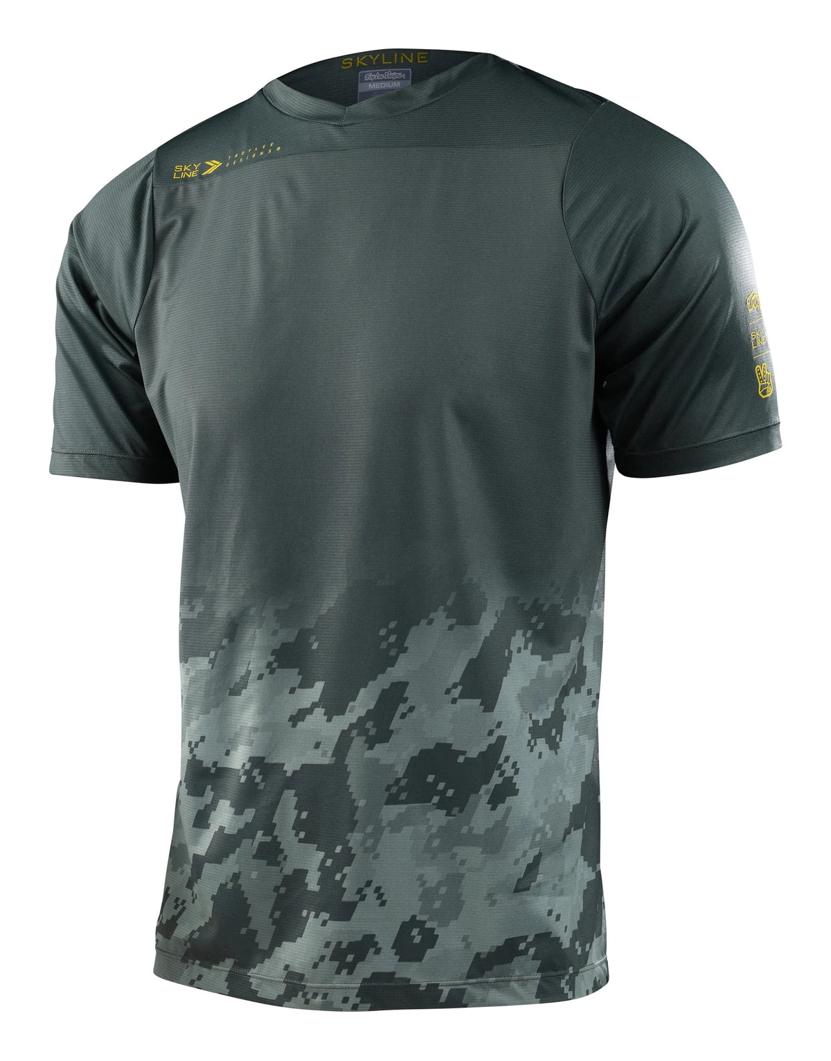 Polera Troy Lee Desing Skyline manga corta Fader Digi Green - procircuit