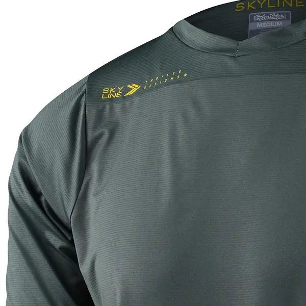 Polera Troy Lee Desing Skyline manga corta Fader Digi Green - procircuit