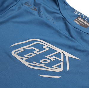 Polera Troy Lee Desing Skyline manga corta Iconic Indigo - procircuit