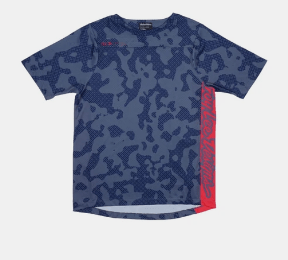 Polera Troy Lee Desing Skyline manga corta Scrubland Steel Blue infantil - procircuit