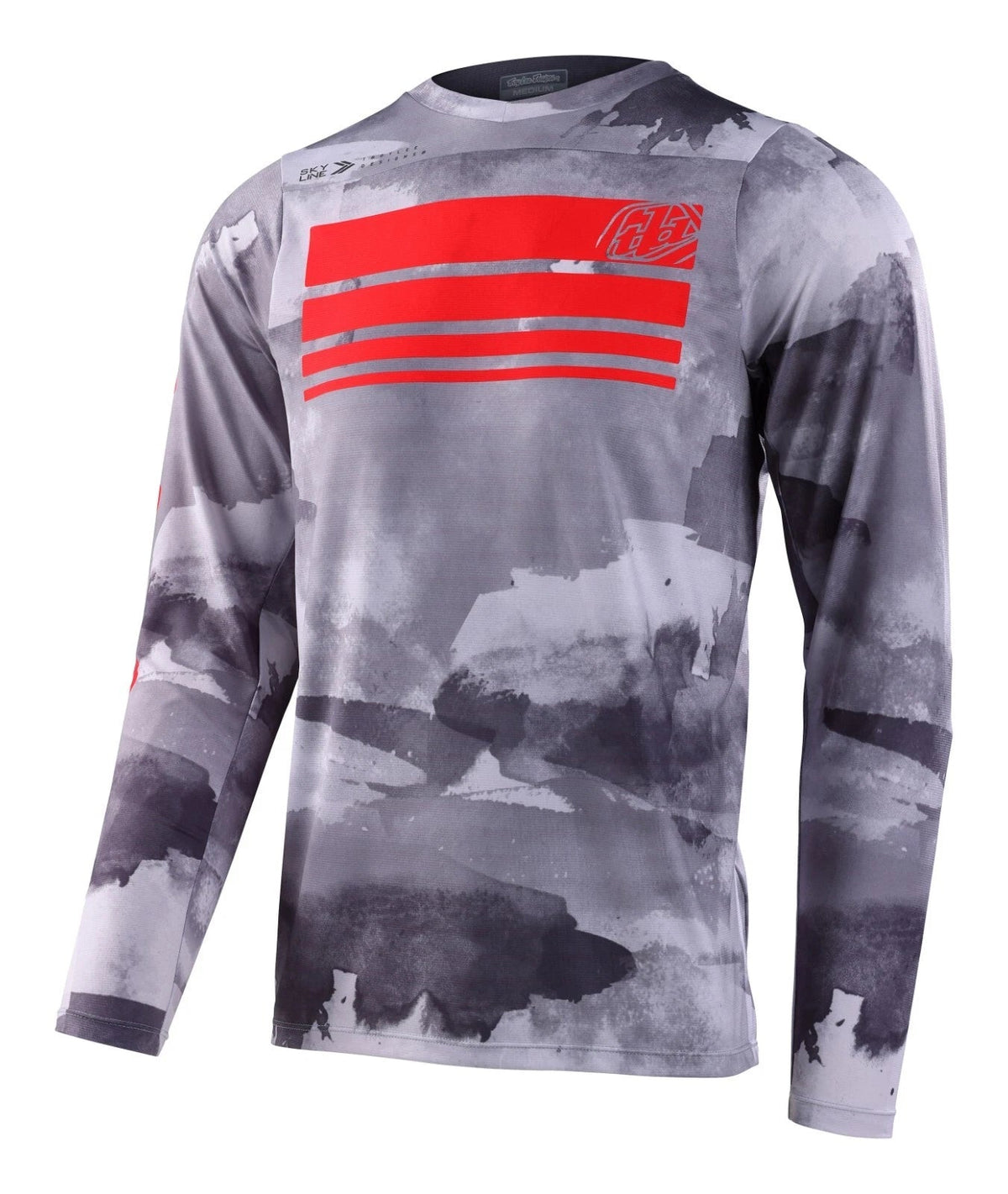 Polera Troy Lee Desing Skyline manga larga Blocks Cement - procircuit