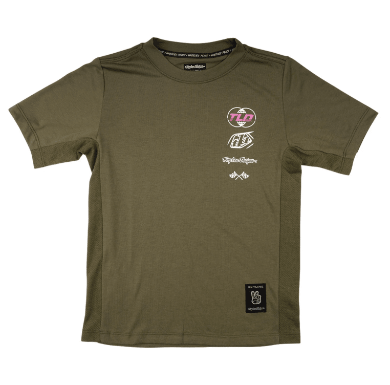 Polera Troy Lee Desing Skyline Ride manga corta Worldwide Caper juvenil - procircuit