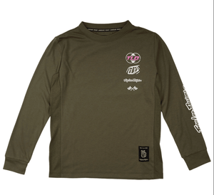 Polera Troy Lee Desing Skyline Ride manga larga Signature Black juvenil - procircuit