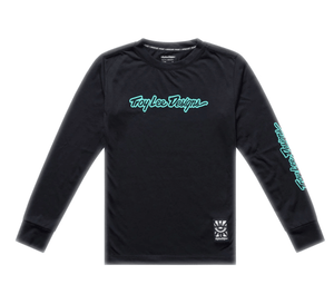 Polera Troy Lee Desing Skyline Ride manga larga Signature Black juvenil - procircuit