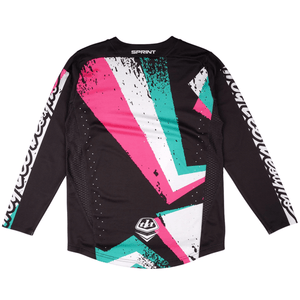 Polera Troy Lee Desing Sprint Full Pull Black infantil - procircuit
