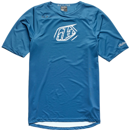 Polera Troy Lee Desing Skyline manga corta Iconic Indigo