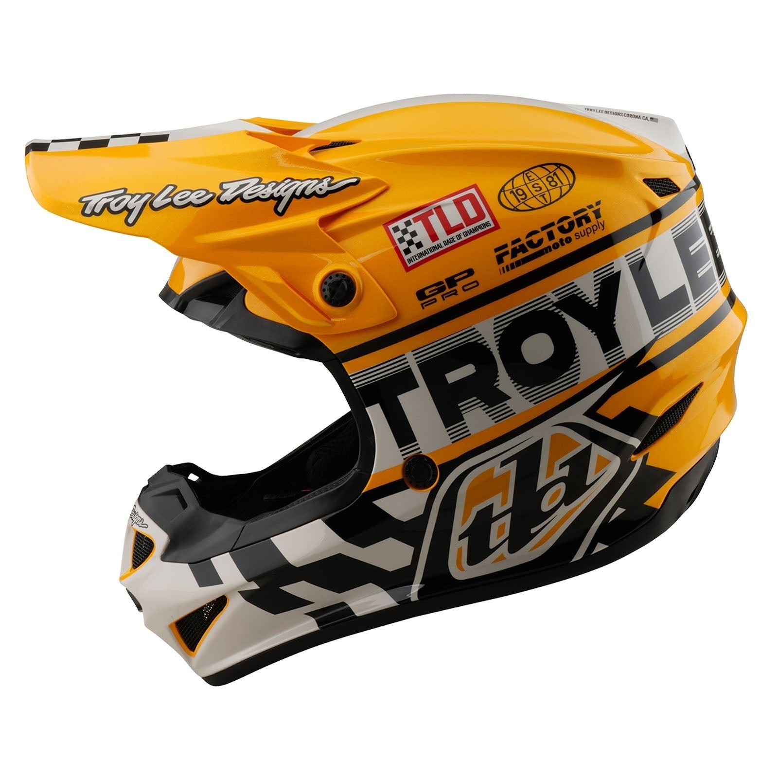 Troy Lee Designs Casco De Moto GP Pro Fifty - 50 White / Gold - procircuitcl