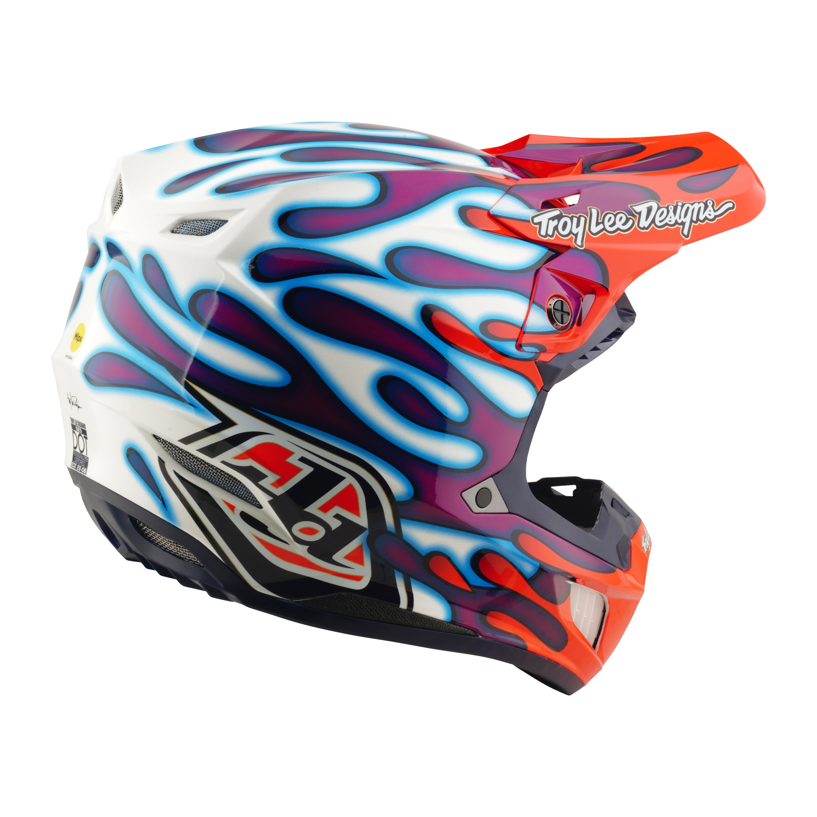 TROY LEE DESIGNS CASCO SE5 COMPOSITE OVERSPRAY VIOLET / WHITE - procircuitcl