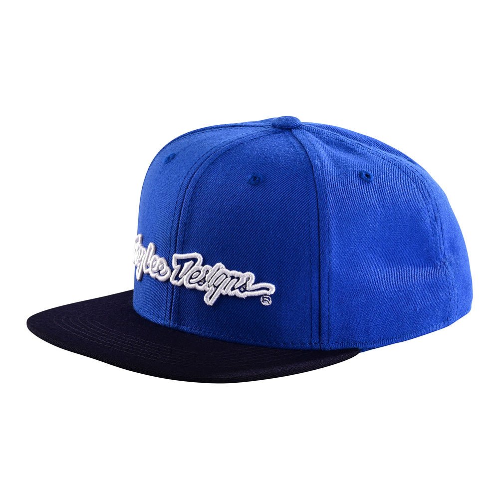 Troy Lee Designs Jockey Snapback Signature Azul / Blanco - procircuitcl