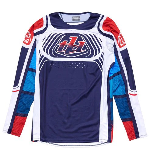 Troy Lee Designs Polera de Moto Se Pro Wavez Navy/Rojo - procircuitcl