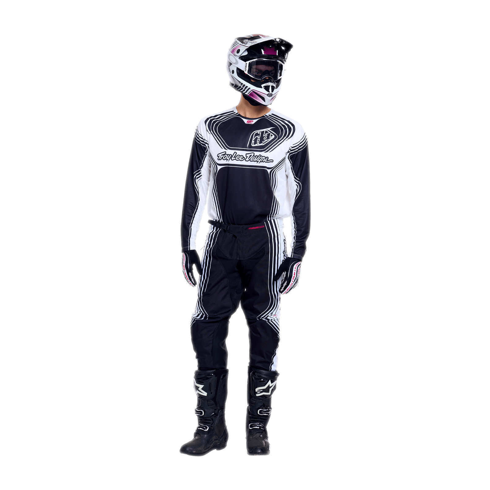 TROY LEE DESIGNS POLERA GP PRO STREAMLINE BLACK / WHITE - procircuitcl