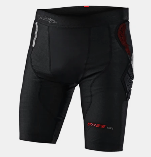 Troy Lee Desing Short Stage Ghost D3O / Solid Black - procircuitcl