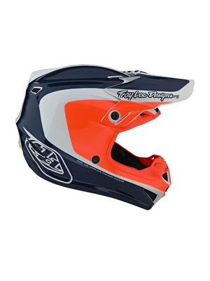 Troy Lee Designs Casco De Niño SE4 Polyacrylite Corsa Azul / Naranjo