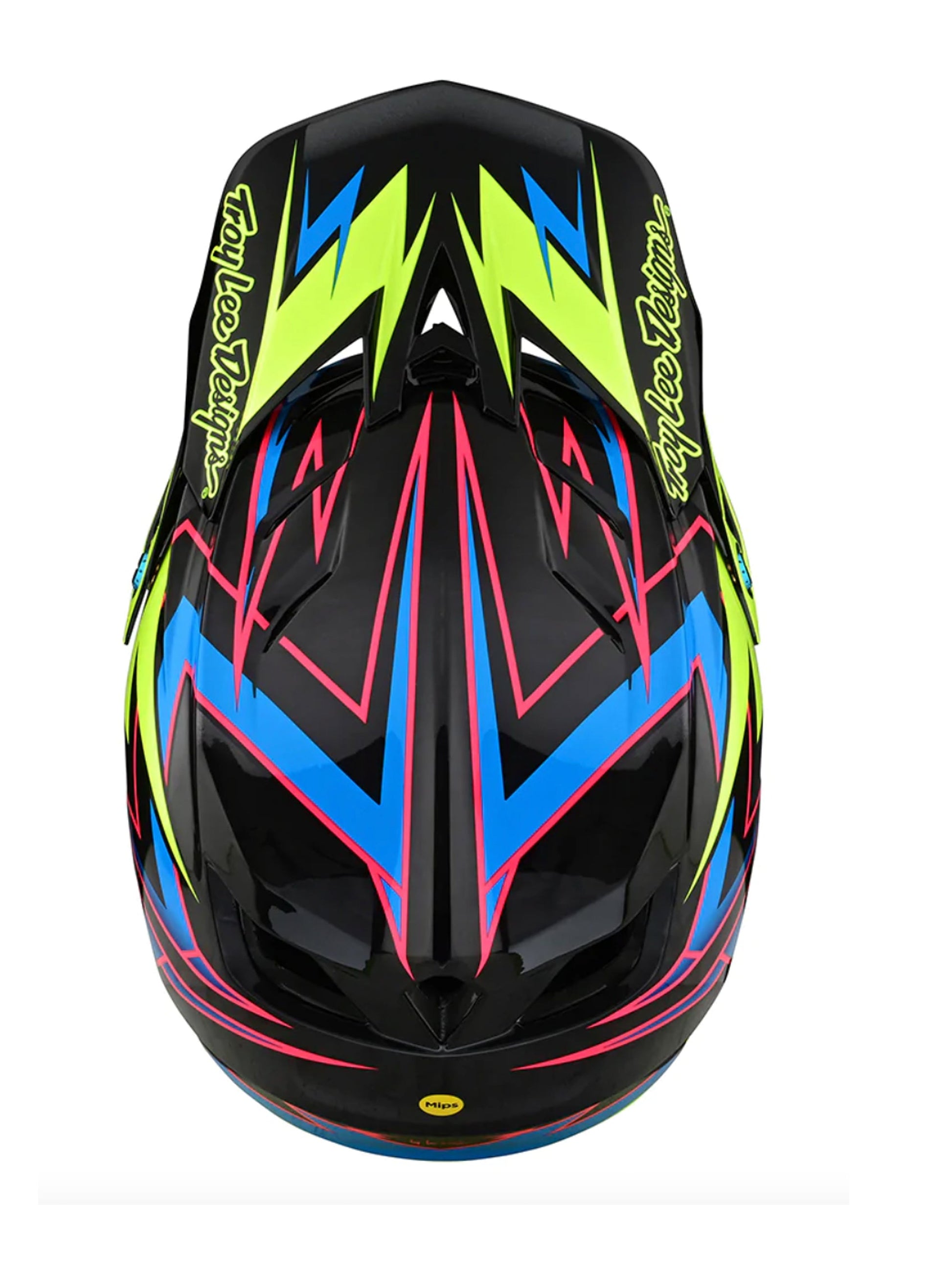 Troy Lee Designs Casco D4 Carbon Volt Negro / Amarillo Fluor