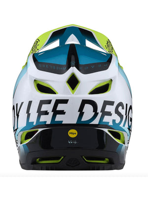 Troy Lee Designs Casco D4 Composite Qualifier Blanco Verde