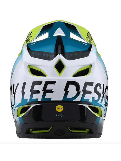 Troy Lee Designs Casco D4 Composite Qualifier Blanco Verde