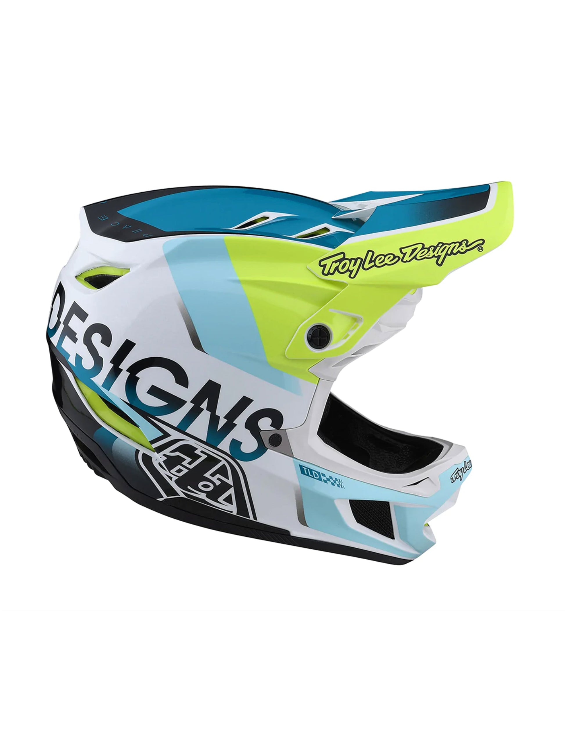 Troy Lee Designs Casco D4 Composite Qualifier Blanco Verde