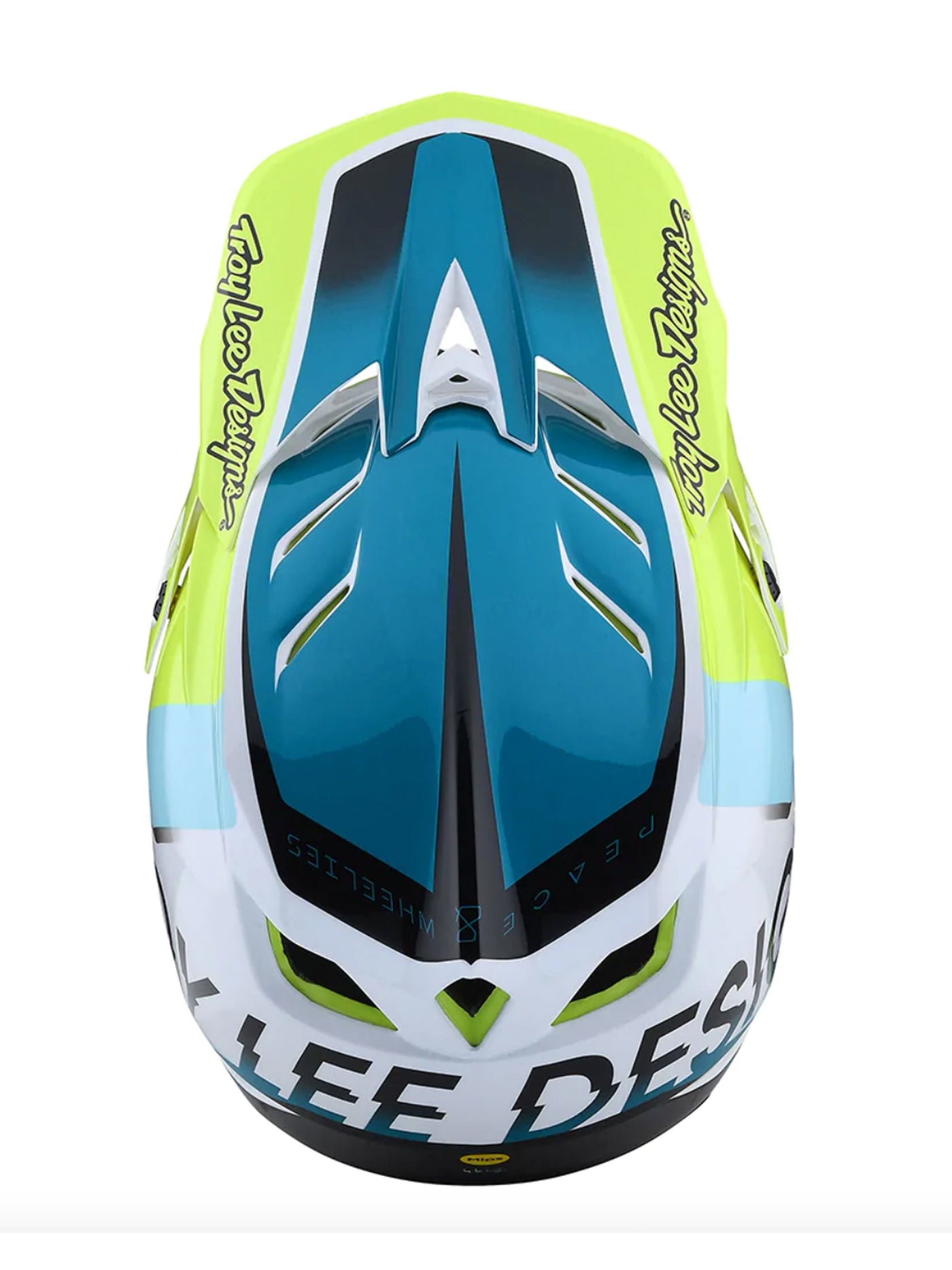 Troy Lee Designs Casco D4 Composite Qualifier Blanco Verde