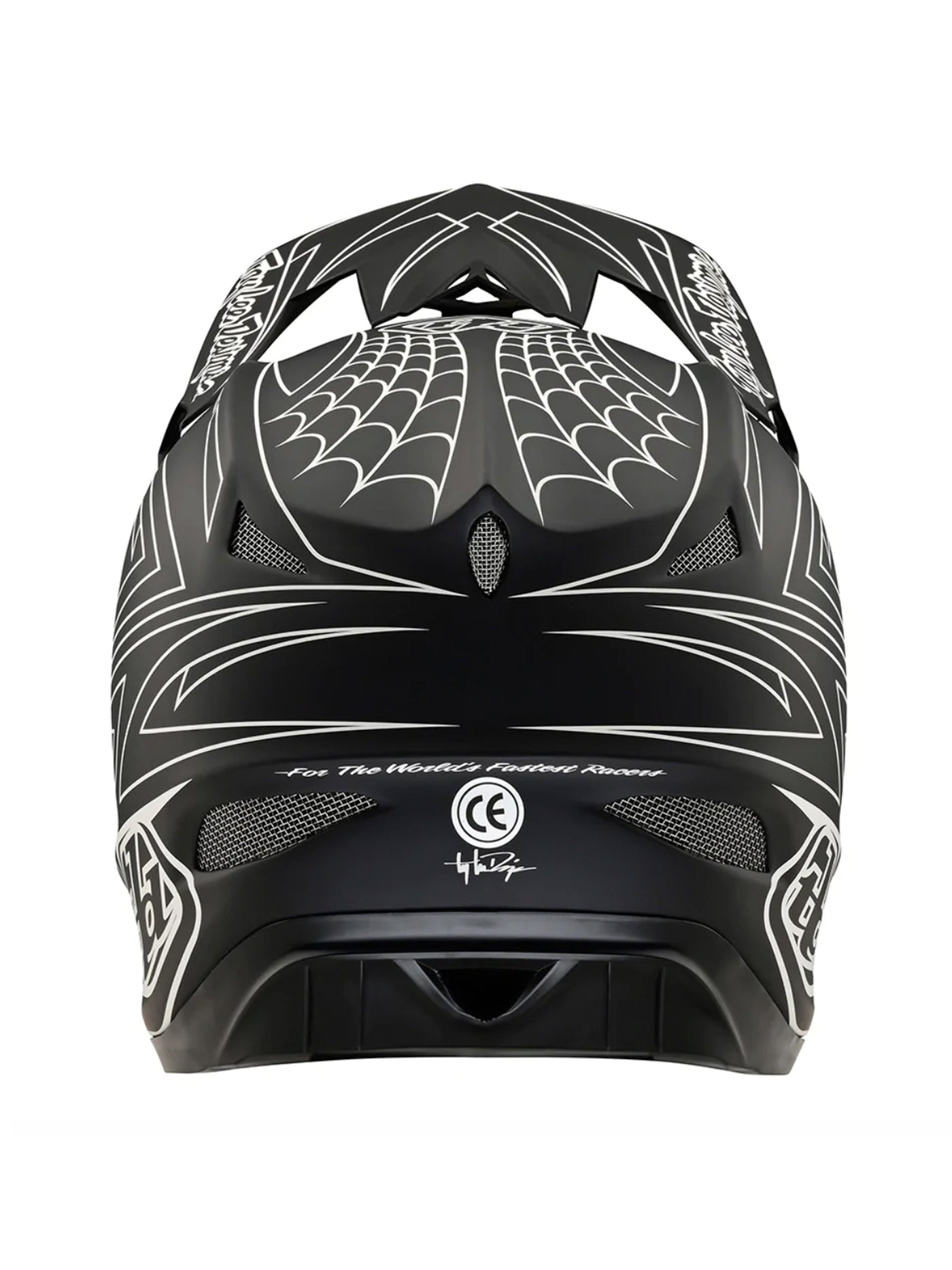 Troy Lee Designs Casco D3 Fiberlite SpiderStripe Negro
