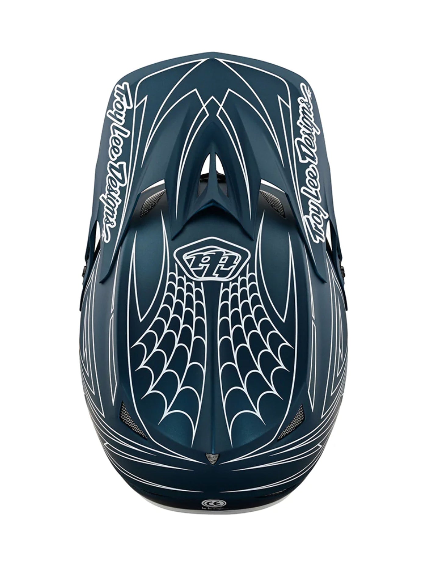 Troy Lee Designs Casco D3 Fiberlite SpiderStripe Azul