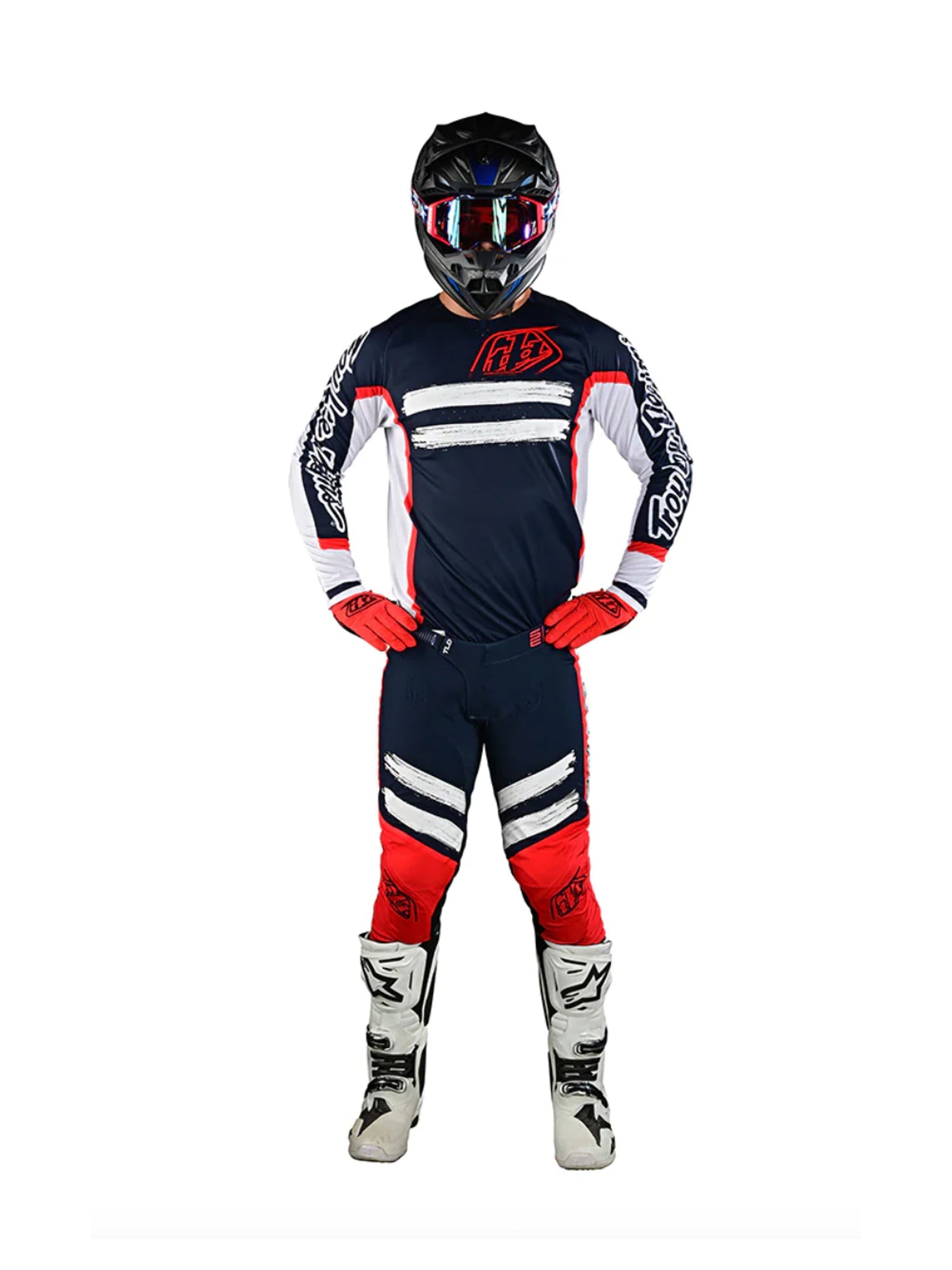 Troy Lee Designs Pantalones SE Pro Marker Azul / Rojo