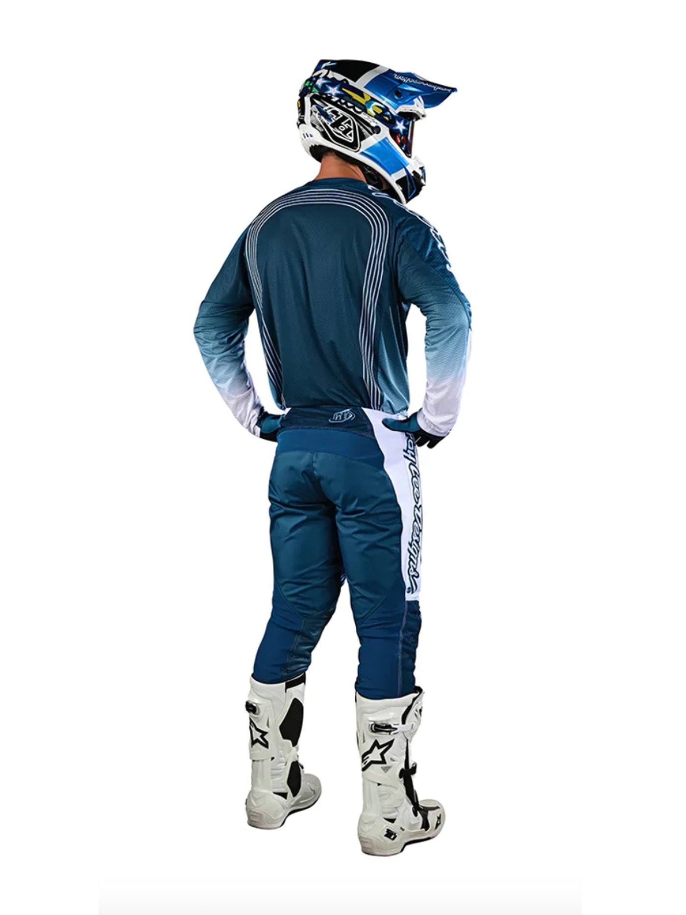 Troy Lee Designs Pantalones de Moto GP Air Rhythm Slate Azul