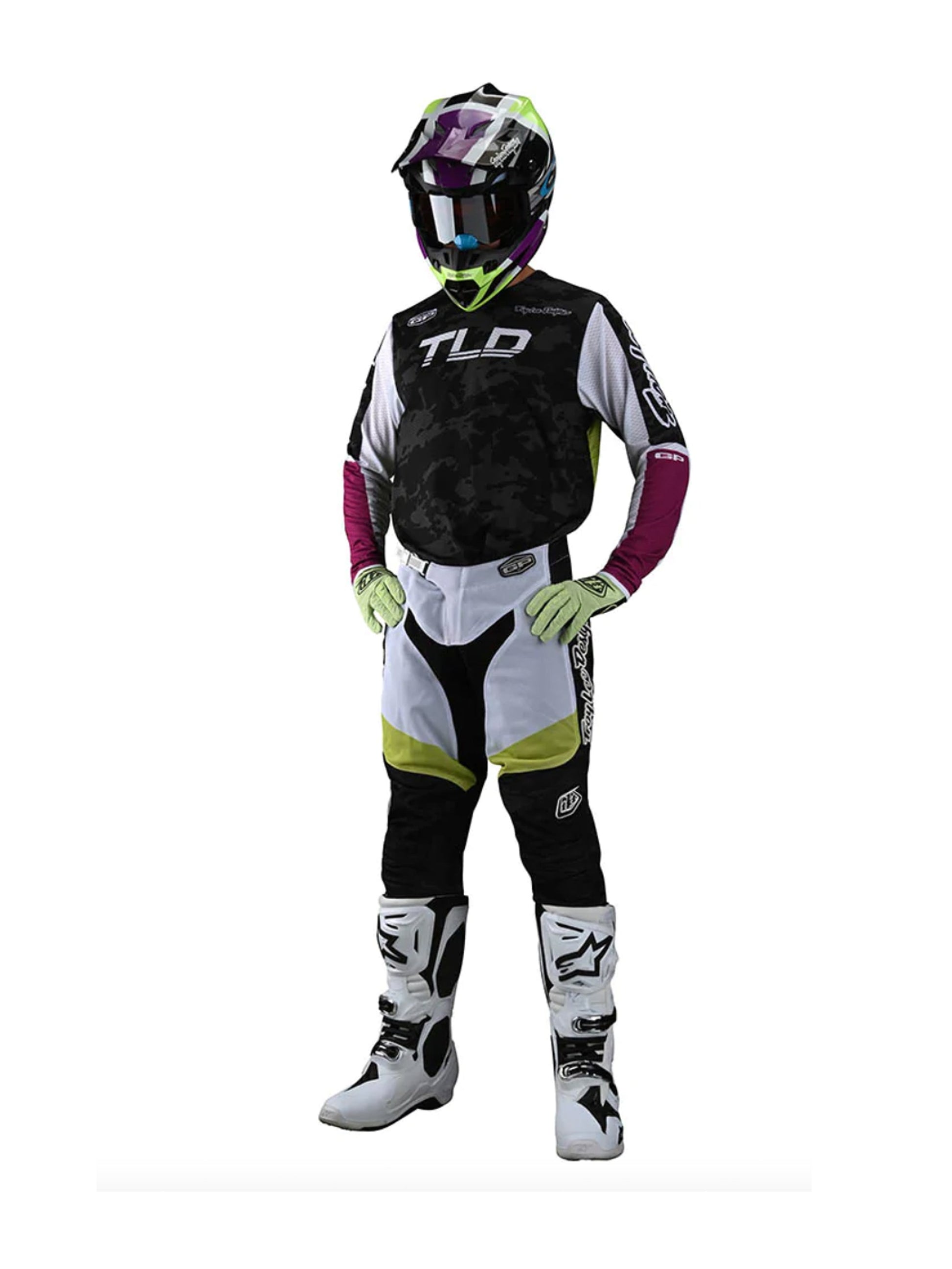 Troy Lee Designs Pantalones GP Air Veloce Camo Negro / Verde 