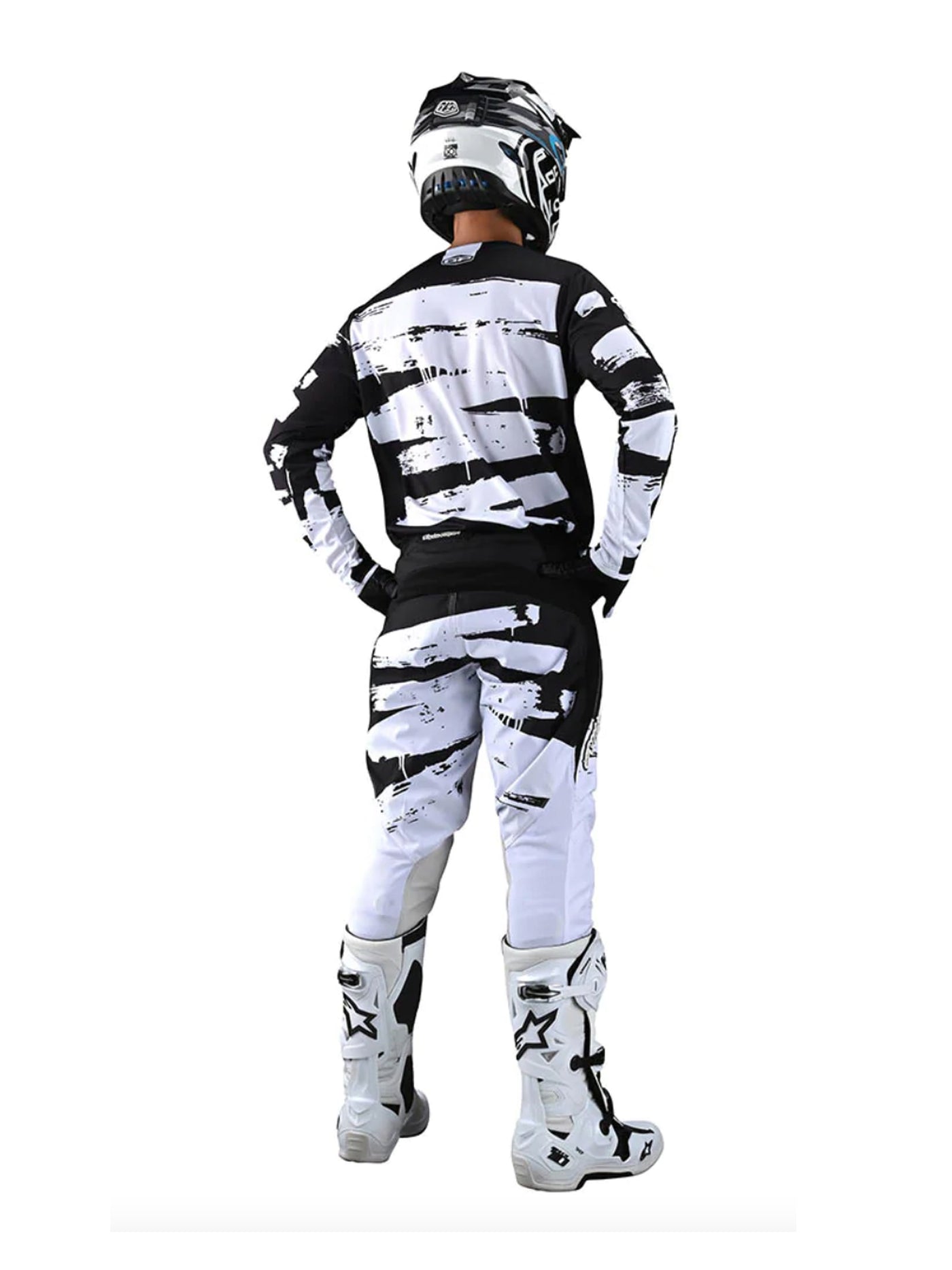 Troy Lee Designs Pantalones GP Brushed Negro / Blanco