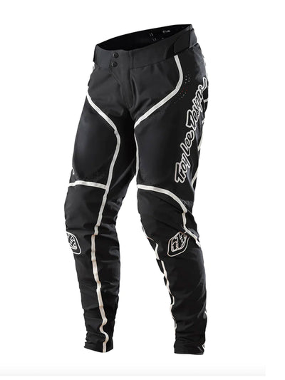Troy Lee Designs Pantalones De Bicicleta Sprint Ultra Lines Negro / Blanco