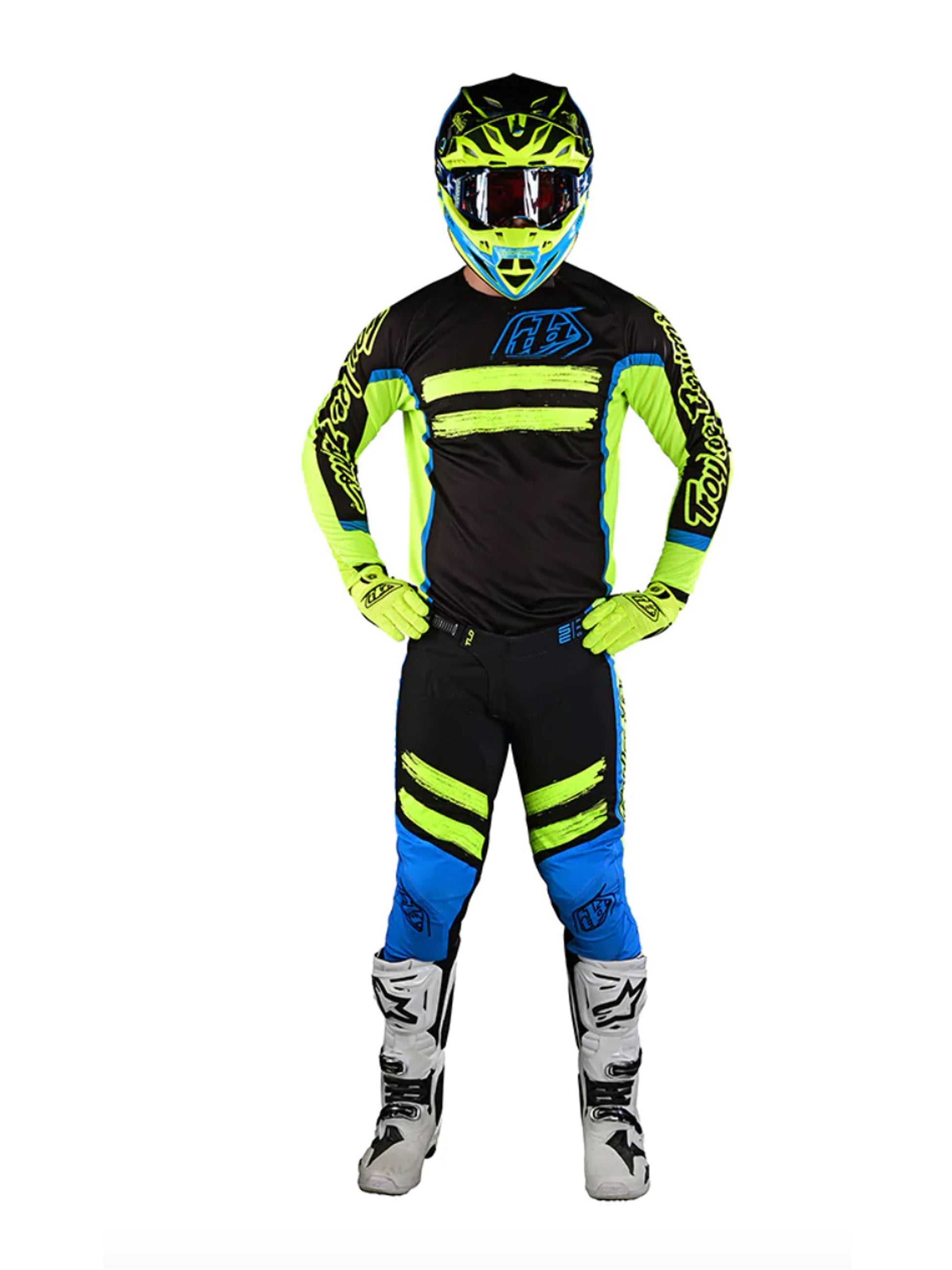 Troy Lee Designs Polera de Moto Se Pro Marker Negro / Amarillo