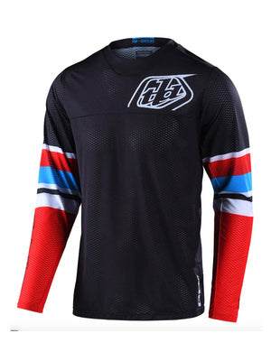 Polera Troy Lee Designs GP air warped rojo negro