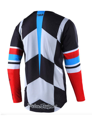 Polera Troy Lee Designs GP air warped rojo negro - procircuitcl