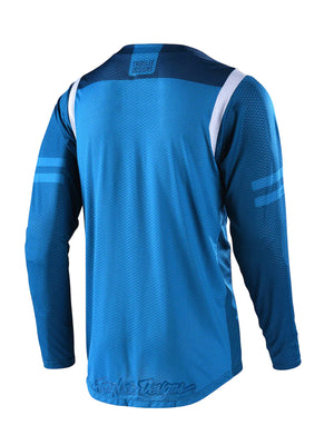 Polera Troy Lee Designs GP air roll out slate azul - procircuitcl