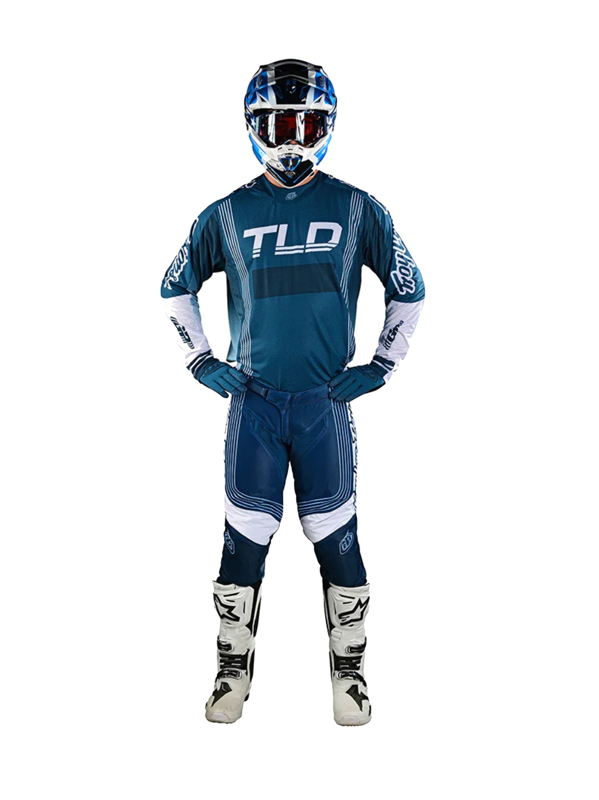 Troy Lee Designs Polera de Moto GP Air Rhythm Slate Azul