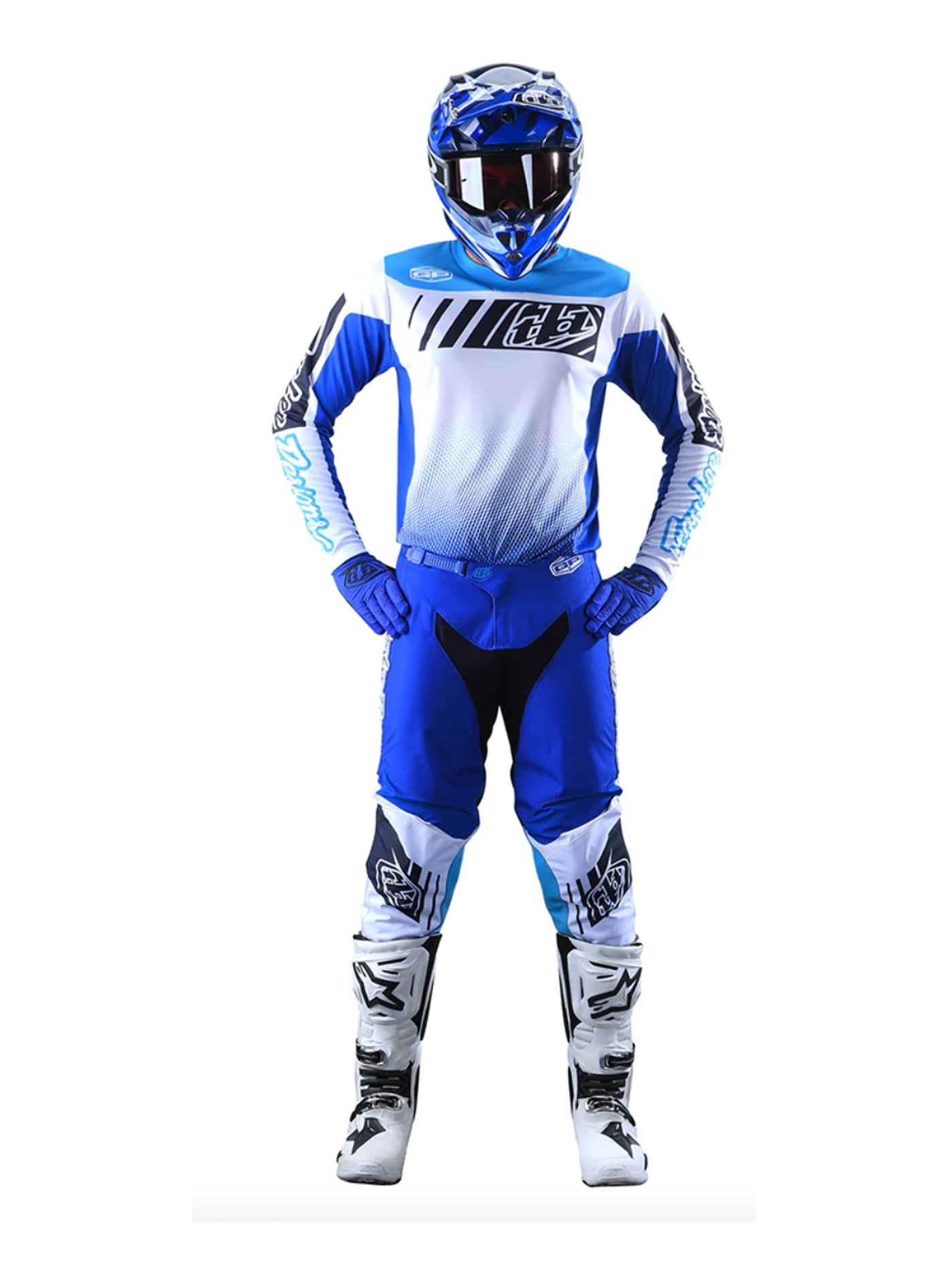 Polera Troy Lee Designs GP icon azul - procircuitcl