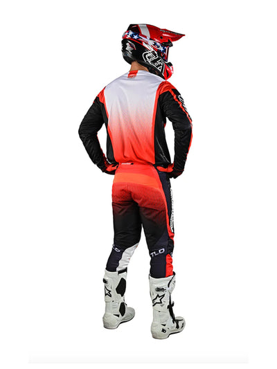 Troy Lee Designs Polera de Moto GP Icon Negro / Naranjo