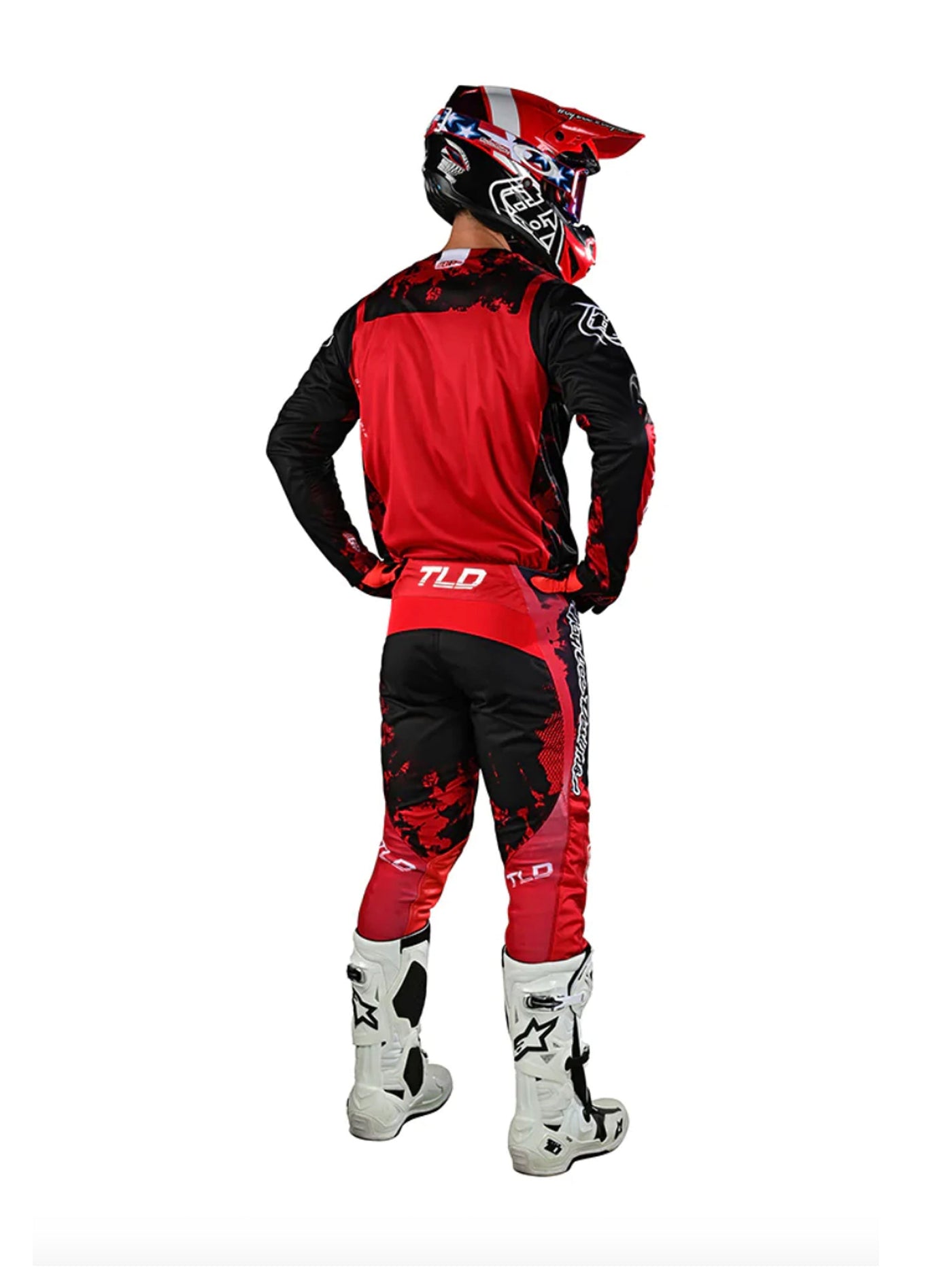 Troy Lee Designs Polera de Moto GP Astro Rojo / Negro
