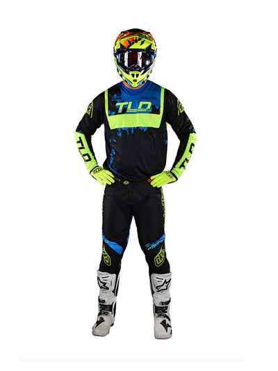 Troy Lee Designs Polera de Moto GP Astro Negro / Amarillo