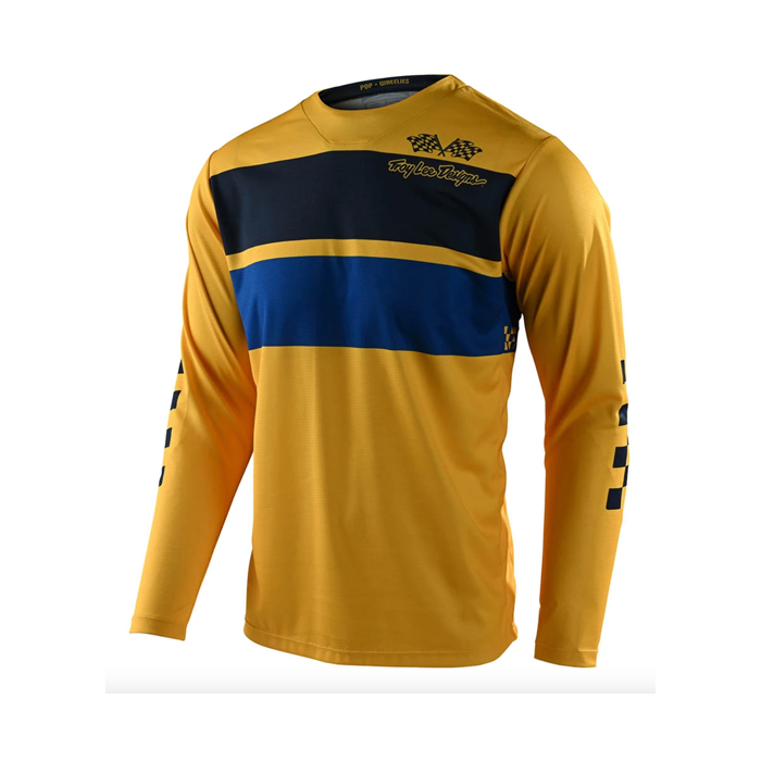 Troy Lee Designs Polera de Moto Gp Stripe Amarilla-Rideshop